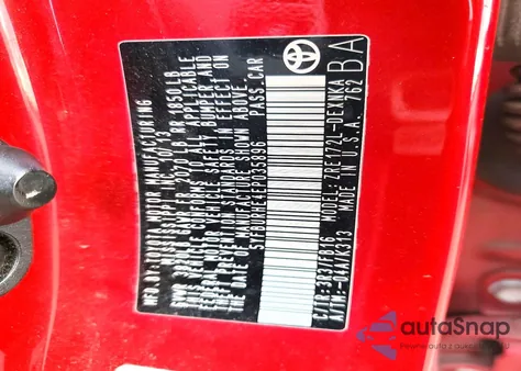 2014 Toyota Corolla L из США, поврежденный, VIN 5YFBURHE4EP035896